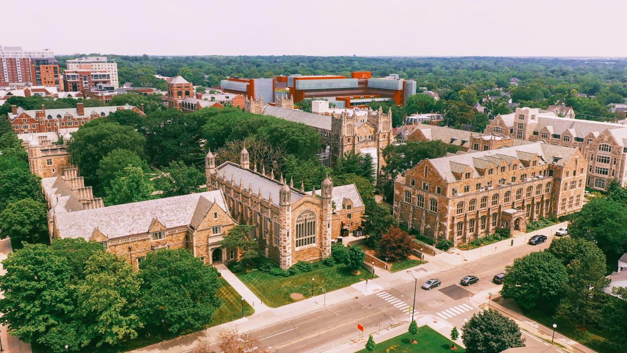 Aerial view of The University of Michigan