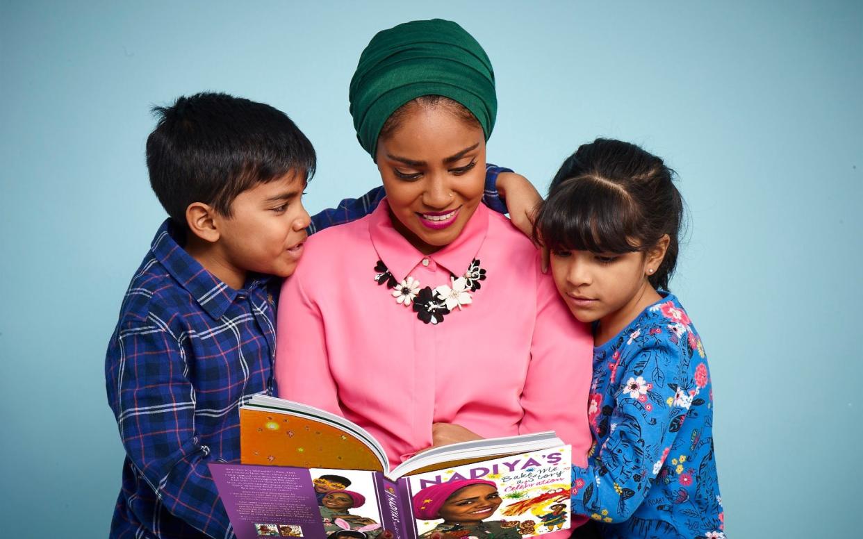 Nadiya Hussain, here with her two children, Dawud and Maryam, shares her tips for lunchbox success - Adam Lawrence