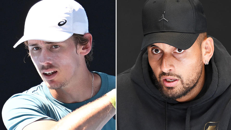 Nick Kyrgios has addressed the rumours of a rift between himself and Aussie compatriot Alex de Minaur. Pic: Getty