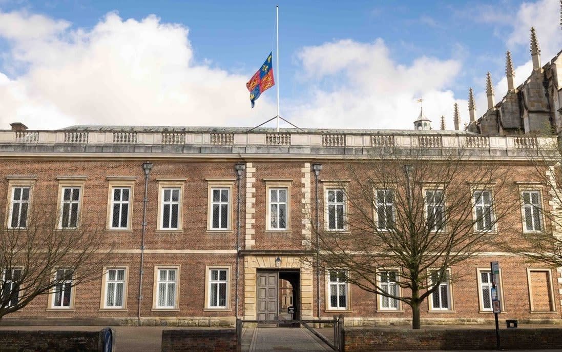 The Eton College flag was lowered to half-mast following Raphaël Pryor's death