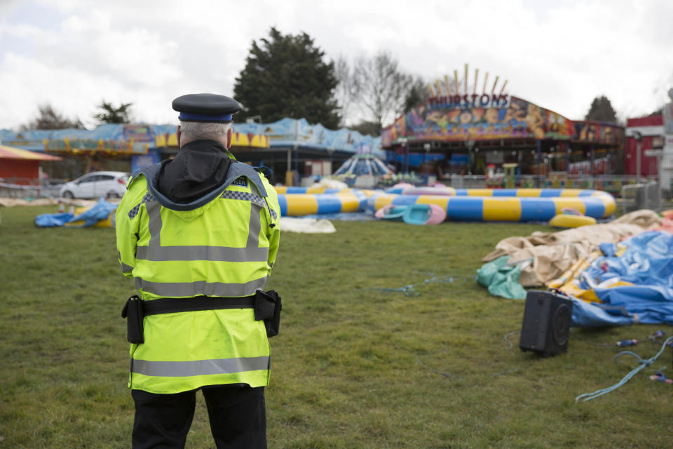 The Thurstons ‘took a monumental risk with children’s live’ at the Essex fairrgound (pictured). (SWNS)