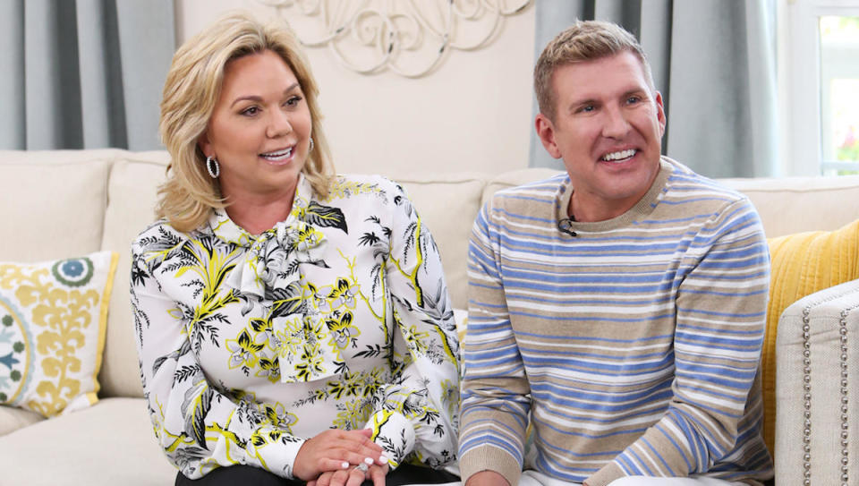 Reality TV personalities Julie Chrisley and Todd Chrisley visit Hallmark's 