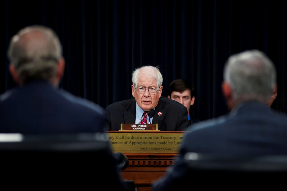 Chairman David Price (D-NC) speaks as Daniel Elwell, deputy administrator of the Federal Aviation Administration, testifies during a House Appropriations subcommittee hearing on aviation certifications, on Capitol Hill in Washington, U.S., September 25, 2019. REUTERS/Al Drago