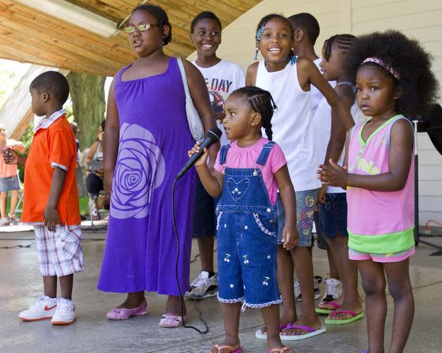 Participants celebrate during a previous Juneteenth Festival at Kollen Park. This year's annual Juneteenth Freedom Festival will continue Saturday, June 18, in Holland.