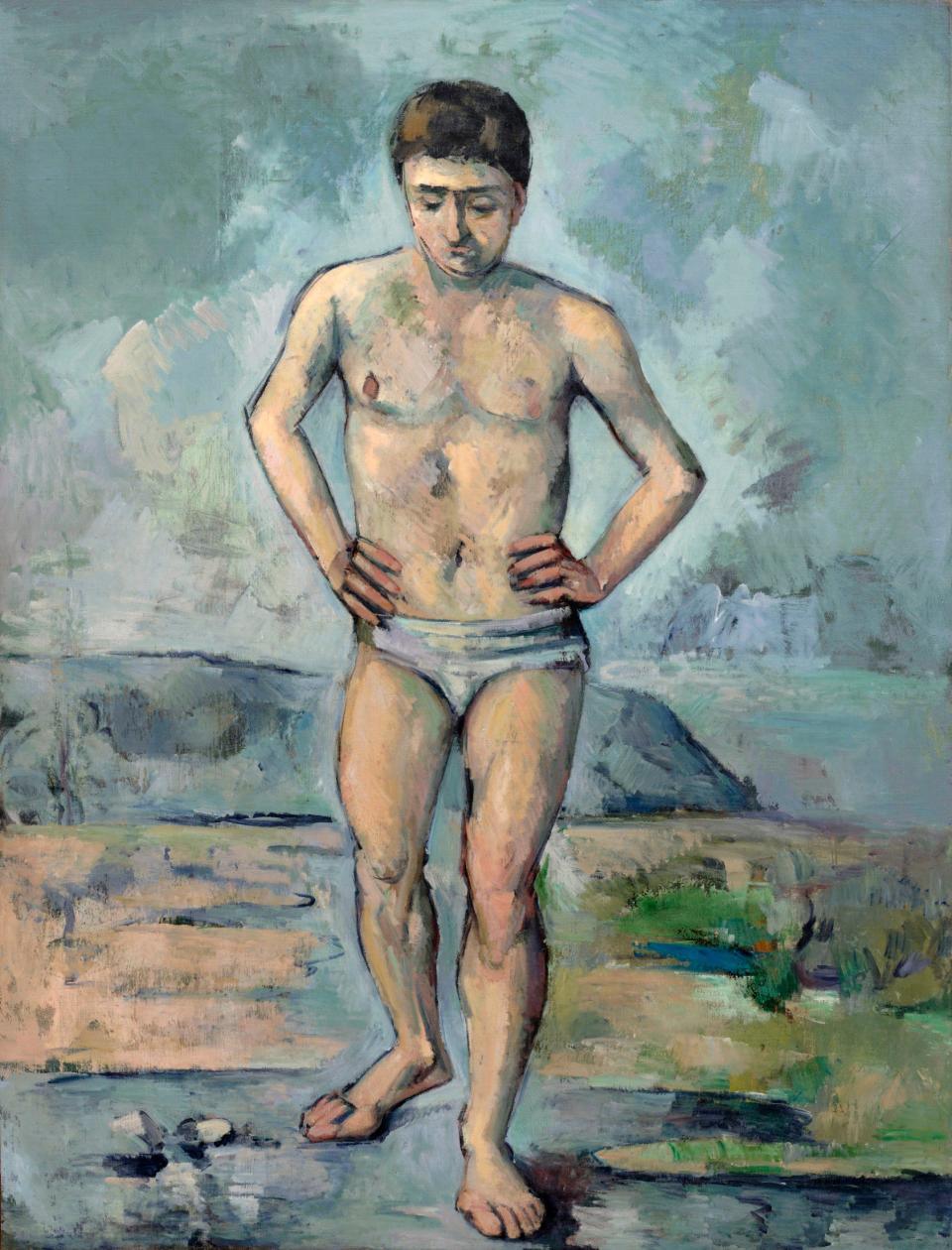 The clouds contain a self-portrait of the artist, Paul C&#xe9;zanne, in The Bather (c1885) - VCG Wilson/Corbis/Getty