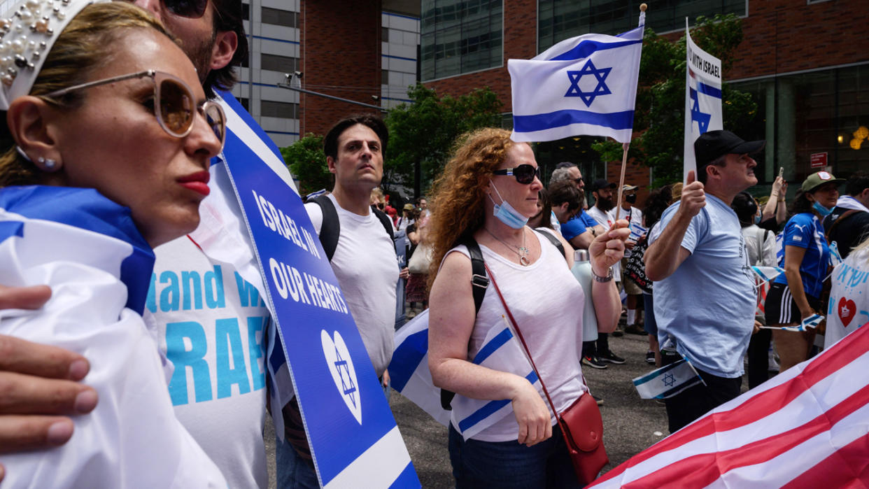 Pro-Israel demonstrators 