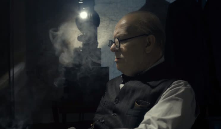 Gary Oldman becomes Winston Churchill in Darkest Hour - Credit: Working Title