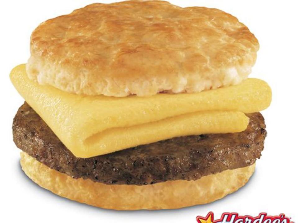 hardees sausage and egg biscuit