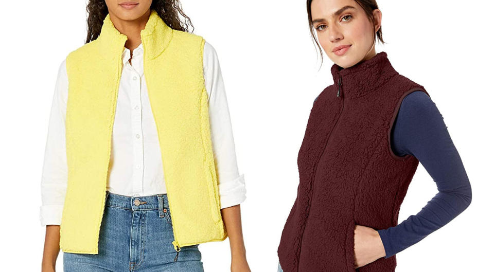 Amazon's sherpa vest comes in fun colors, patterns, and neutrals. (Photo: Amazon)