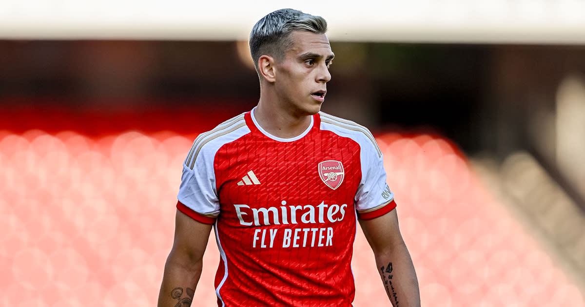  Arsenal star Leandro Trossard looks on during the pre-season friendly match between 1. FC Nürnberg and Arsenal FC at Max-Morlock Stadion on July 13, 2023 in Nuremberg, Germany. 