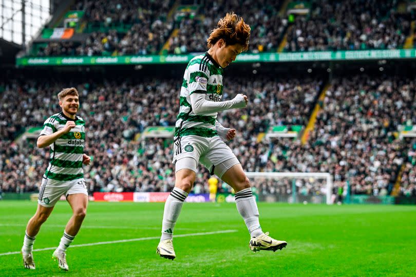 Celtic's Kyogo Furuhashi celebrates -Credit:SNS Group