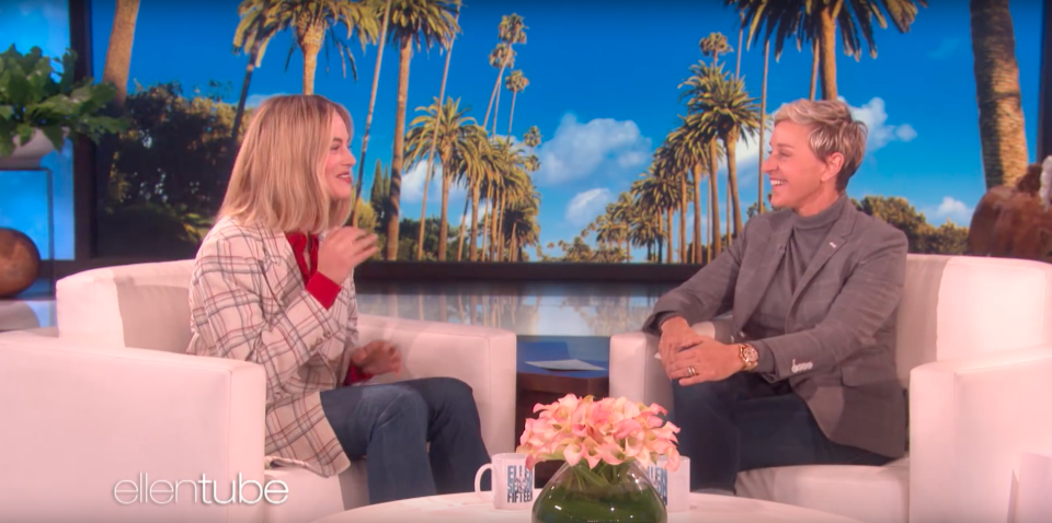 Margot explains to the audience how Ellen and her met in a hotel gym. Source: Supplied