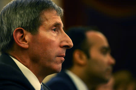 Federal Trade Chairman Joseph Simons testifies on the "Oversight of the Federal Trade Commission" before the U.S. Senate Consumer Protection, Product Safety, Insurance and Data Security Subcommittee in the Russell Senate Office Building in Washington, U.S., November 27, 2018. REUTERS/Leah Millis