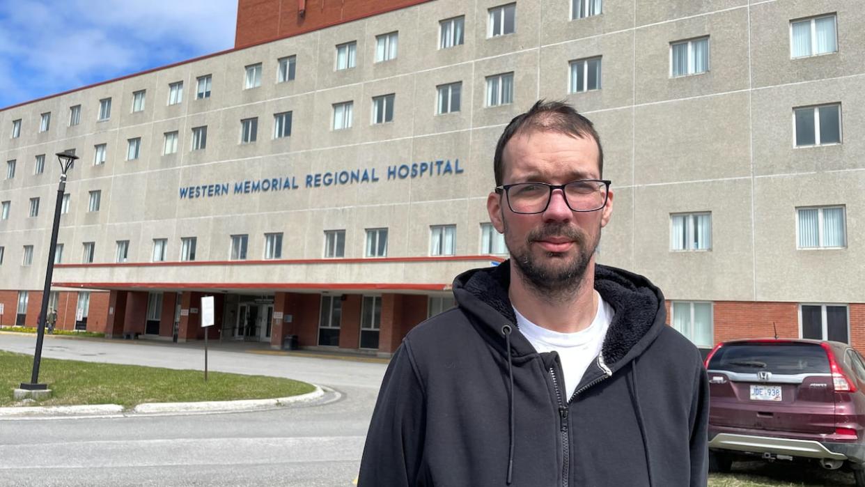 Jeffery Stone says he was in a hospital waiting room for a scheduled appointment on May 2 when he was informed that the wound care clinic was closed until further notice. (Submitted by Catherine Verge-Stone - image credit)