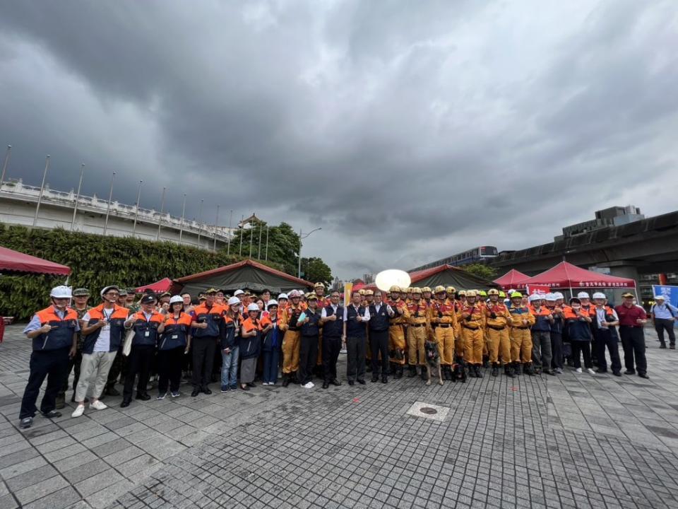 台北市舉辦廣域救災據點演練，高效應對大規模災害發生。（記者孫曜樟攝）