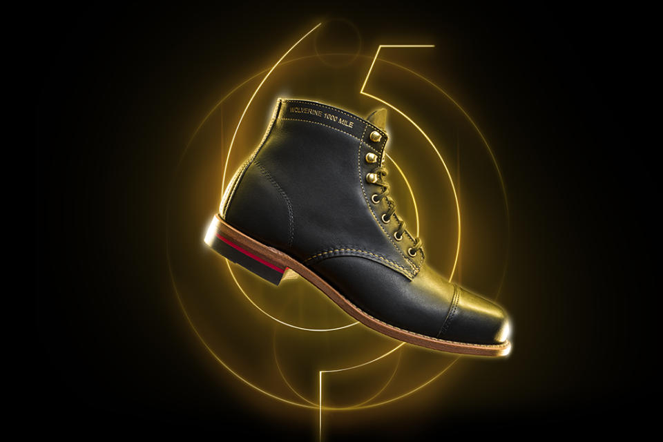 Wolverine 1000 Mile x Rawlings Gold Glove Award Cap-Toe Boot. - Credit: Courtesy of Wolverine