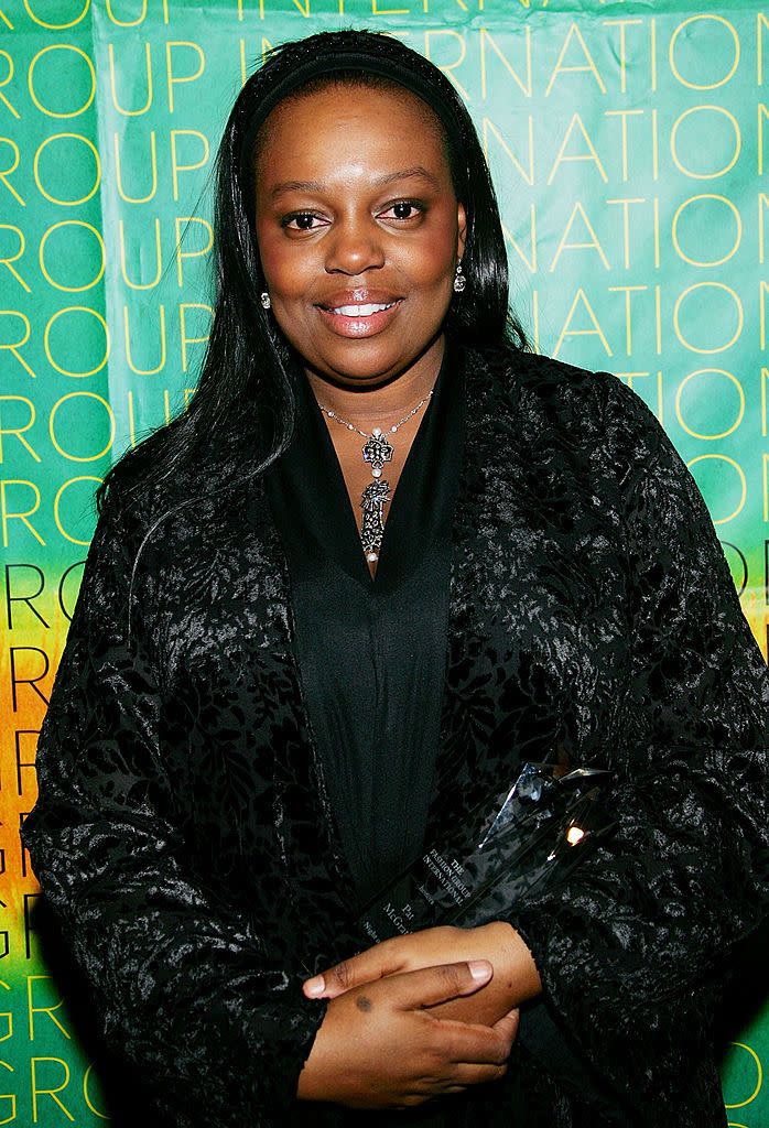 star honoree make up artist pat mcgrath poses with her award at fashion group internationals 22nd annual night of stars