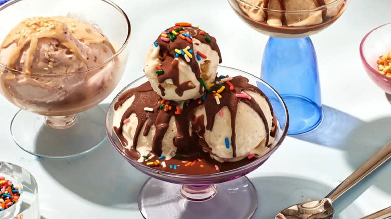 Chocolate magic shell ice cream