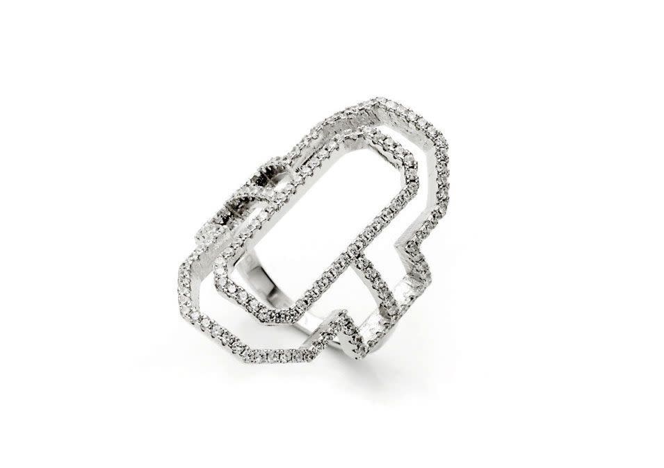 Fallon Emerald Cut Silhouette Ring Fallon Jewelry (Bague)