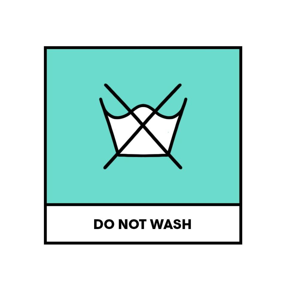 do not wash laundry symbol