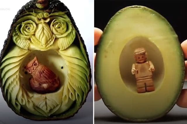 Artist makes amazing carvings in fruits and vegetables