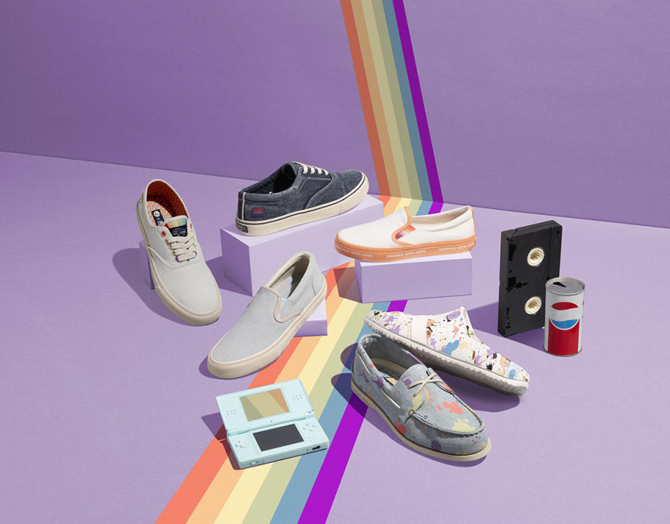 The Sperry x PFLAG Pride collection.