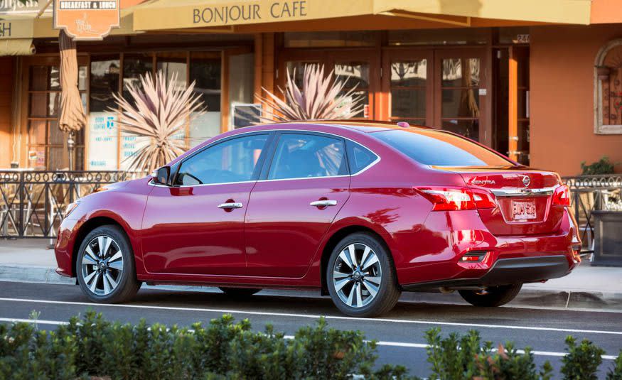 <p>It otherwise uses the same 1.8-liter four-cylinder as other Sentras, which provides 130 horsepower and 128 lb-ft of torque.</p><p><a rel="nofollow noopener" href="http://www.caranddriver.com/nissan/sentra" target="_blank" data-ylk="slk:MODEL REVIEWS, PRICING, AND MORE >>;elm:context_link;itc:0;sec:content-canvas" class="link ">MODEL REVIEWS, PRICING, AND MORE >></a></p>