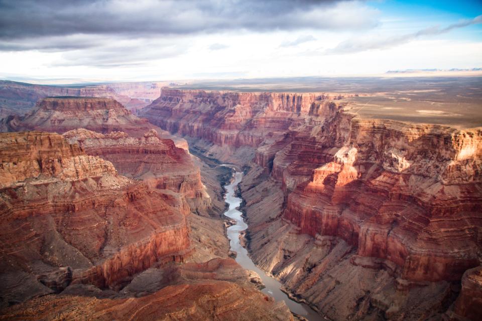 View over the South and North Rim in the Grand Canyon