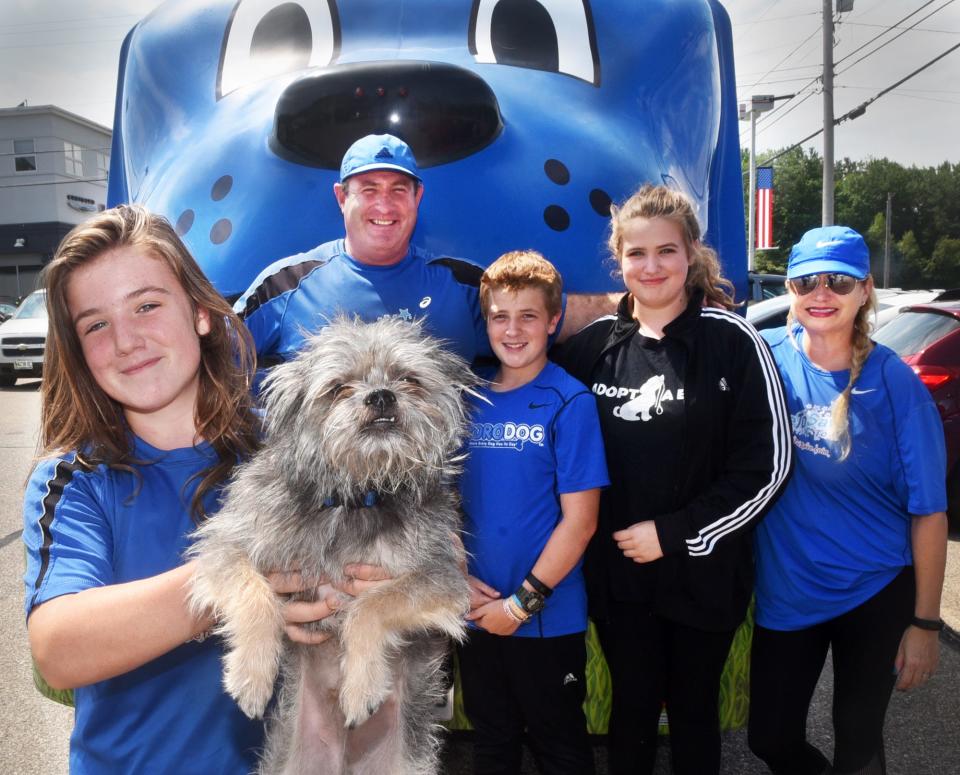 The Amos family traveled the U.S. as part of its "Bathe to Save" tour to raise money for animal rescue organizations. This photo was taken July 20, 2017, in Somersworth, N.H.