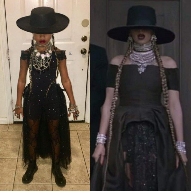 Little girl channels Beyonce in costume