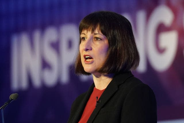 Shadow chancellor Rachel Reeves gives a keynote speech during the Make UK Conference at the QEII Centre, London