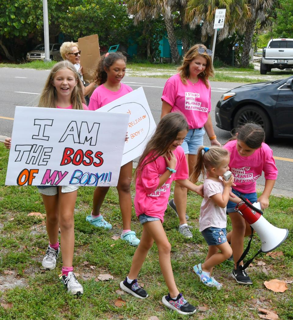 A rally to protest the Supreme Court decision to overturn Roe v. Wade was held at 11:00am Sunday at Triangle Park on the west side of Eau Gallie Causeway in Melbourne. 