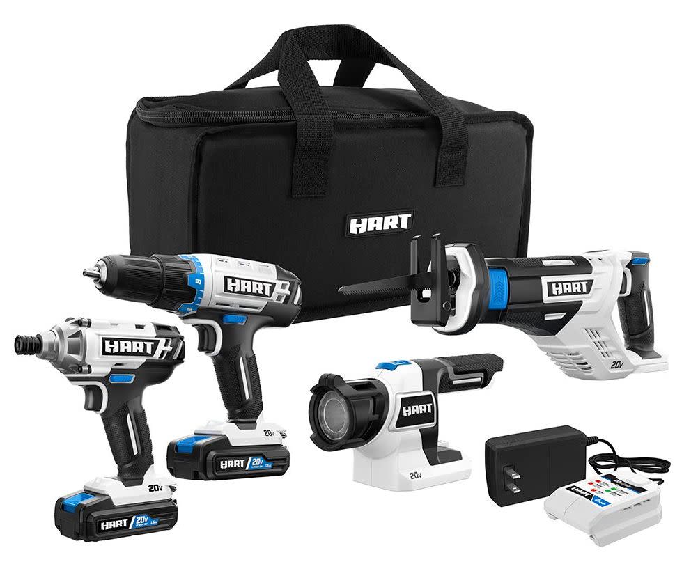 Hart 20-Volt Cordless 4-Tool Combo Kit