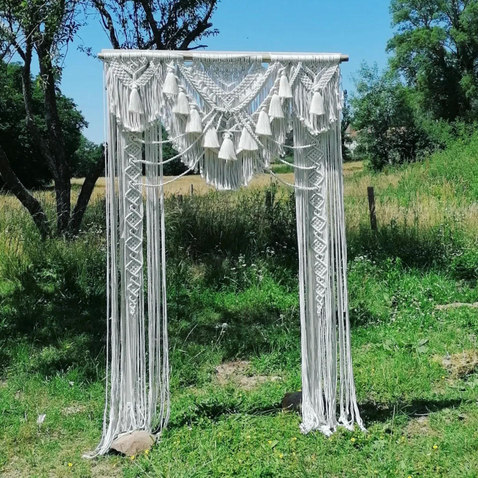 Arche de mariage en macramé