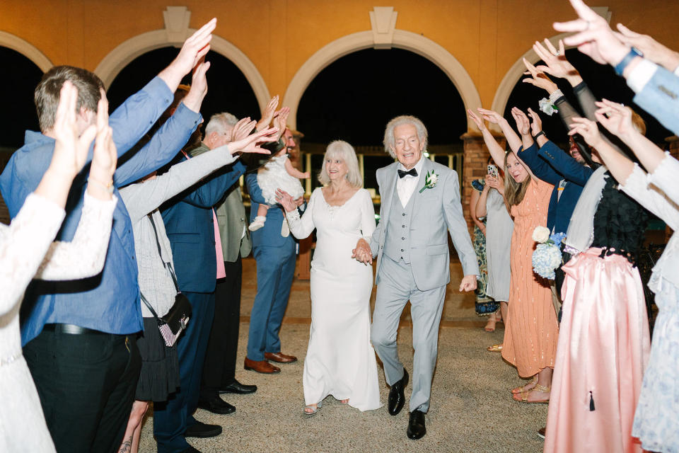 The newlyweds celebrate with their family. (Courtesy Maddy Godt Photography)