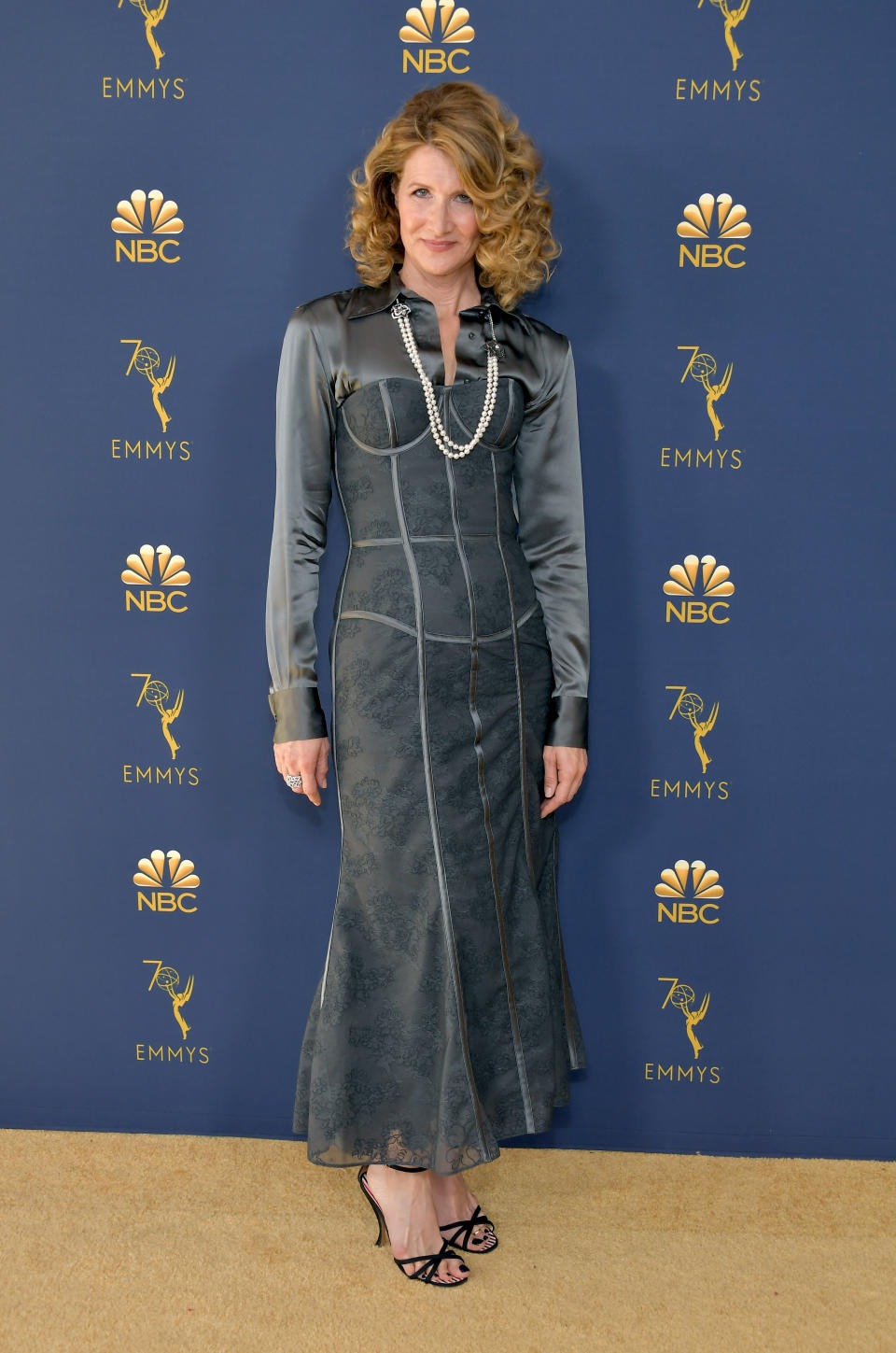 Laura Dern at the 70th Emmy Awards on Sept. 17, 2018 in Los Angeles. (Photo by Neilson Barnard/Getty Images)