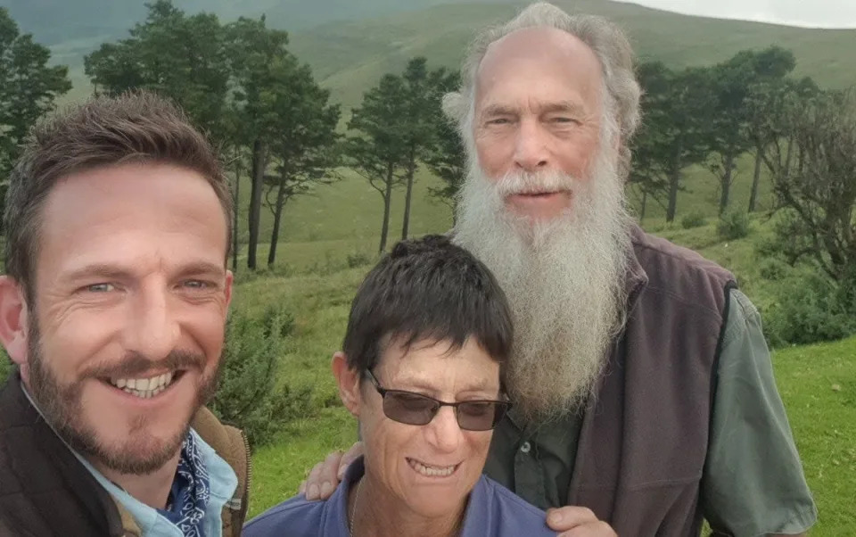 The couple with BBC Gardeners’ World presenter Nick Bailey