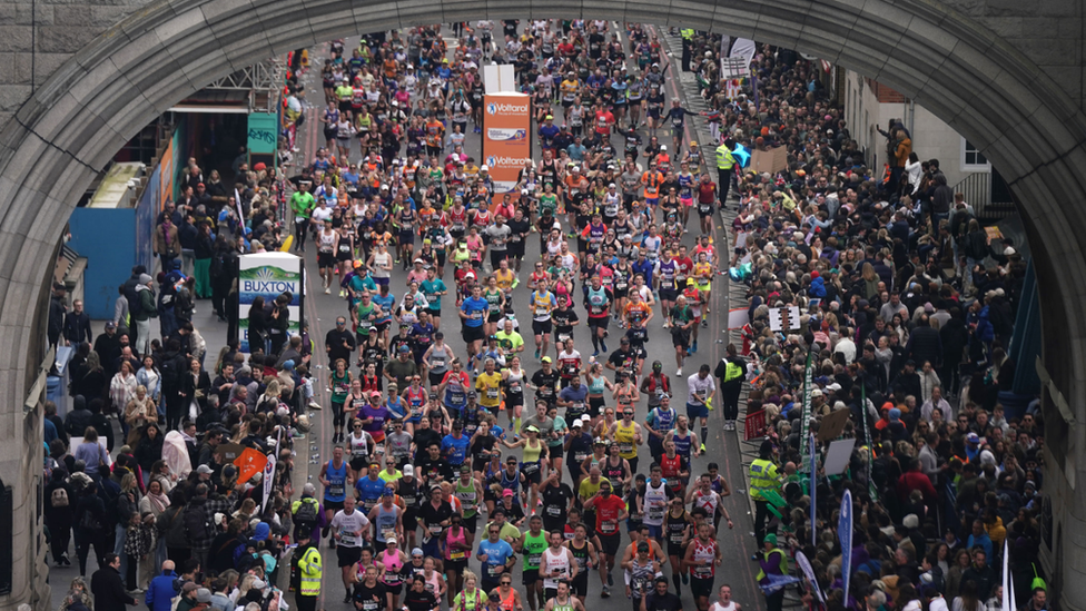 Runners on Tower Bridge