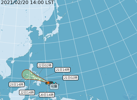 杜鵑颱風目前走向。（圖／中央氣象局）