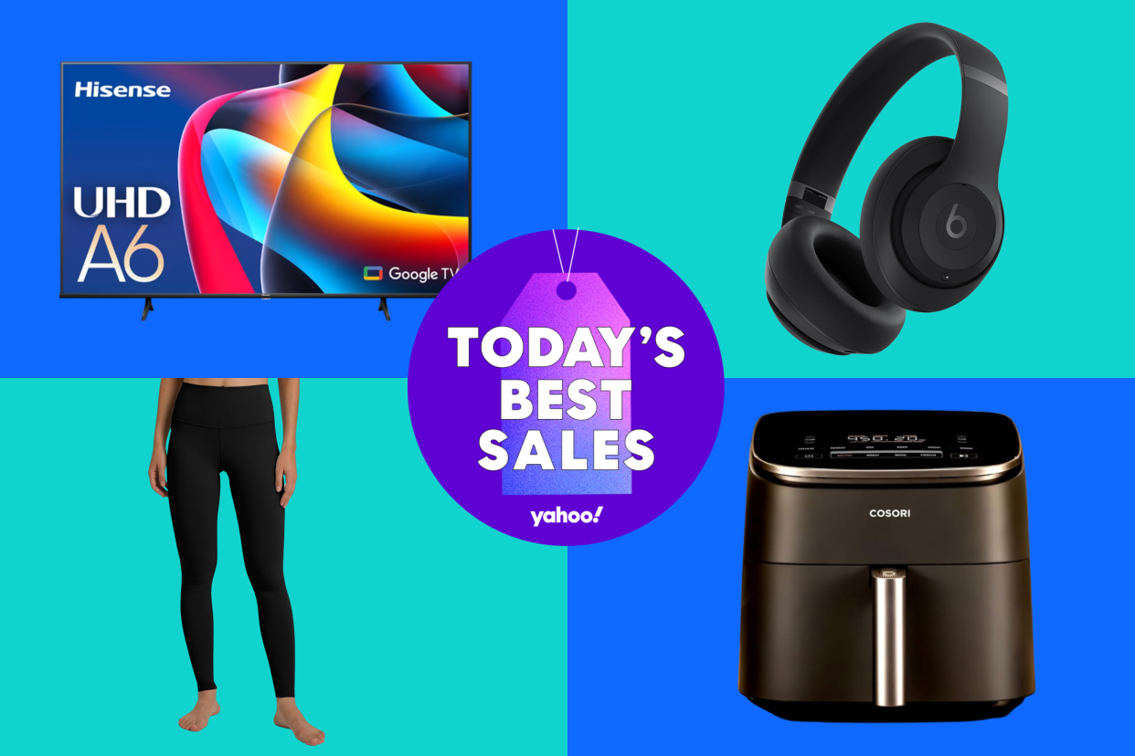 Shop for a new TV, headphones, comfy leggings, air fryer and more at a discount. (Walmart/Amazon)