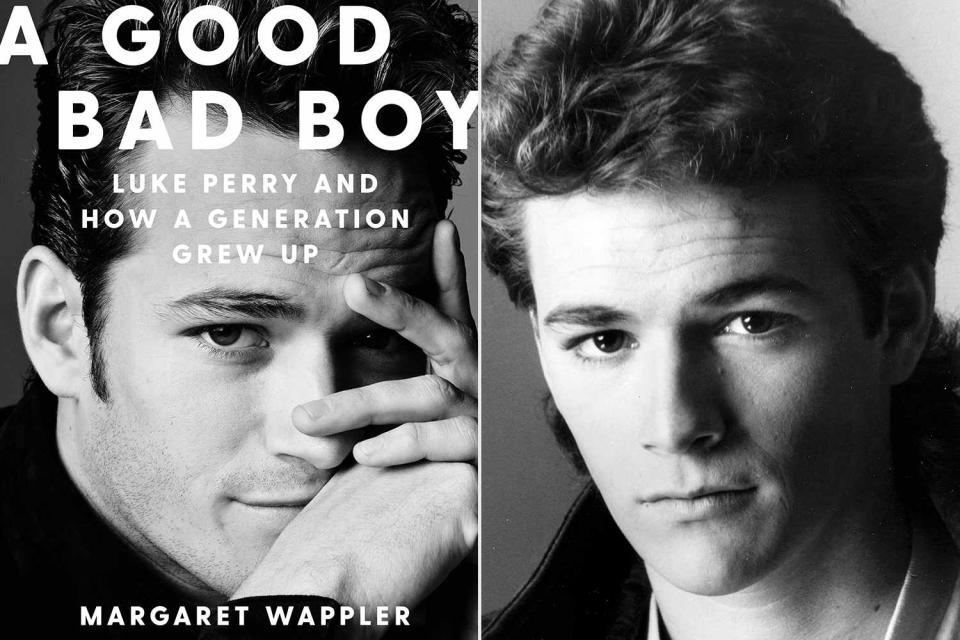 <p>Simon and Schuster; ABC Photo Archives/ABC via Getty</p> A Good Bad Boy cover; Luke Perry