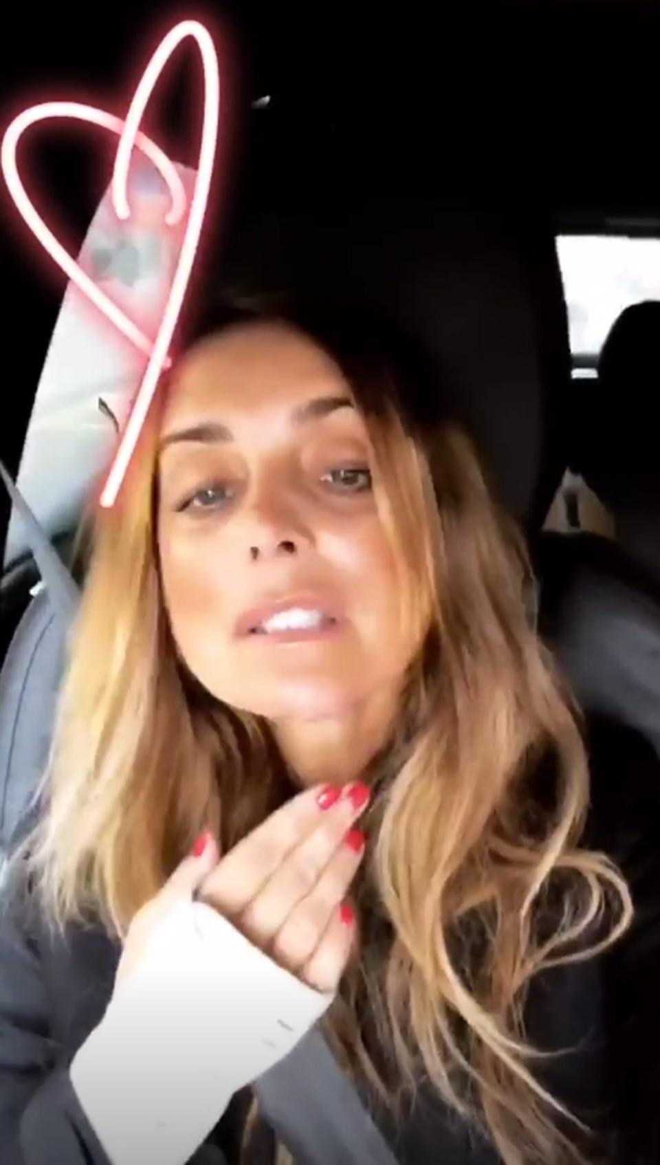 Injured: Louise Redknapp thanked fans for their support as she showed off her wounds (Instagram / Louise Redknapp)