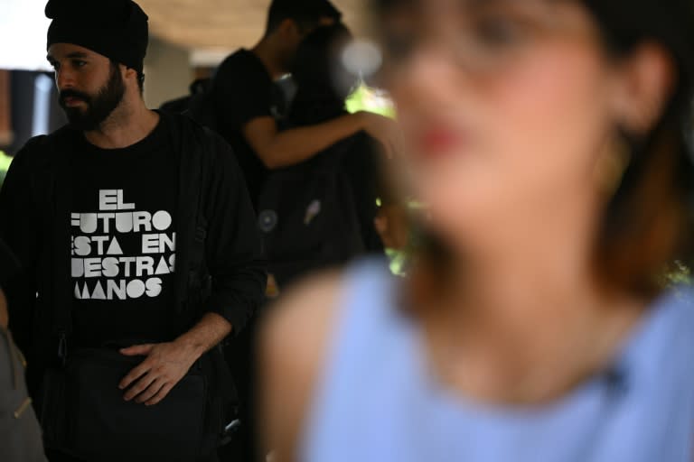 Un estudiante venezolano, en la Universidad de Zulia, en Maracaibo, Venezuela, el 10 de julio de 2024, antes de sus primeras elecciones (Federico Parra)