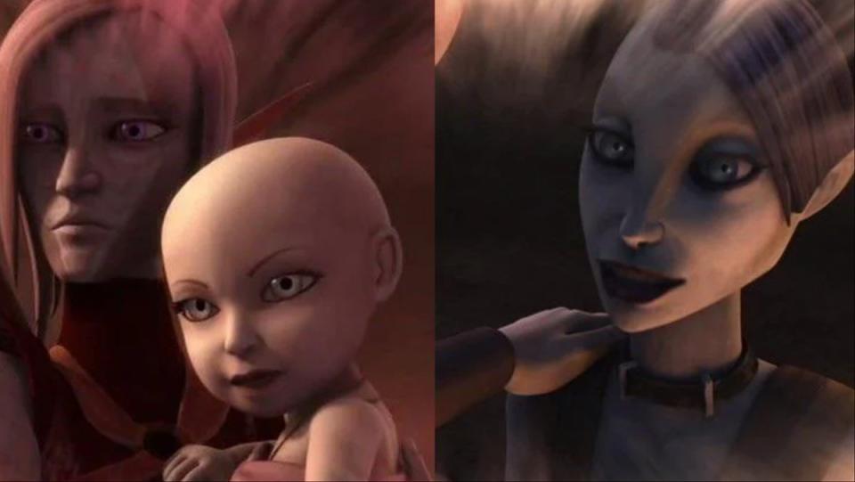 The Clone Wars flashbacks to Asajj Ventress' early life. 