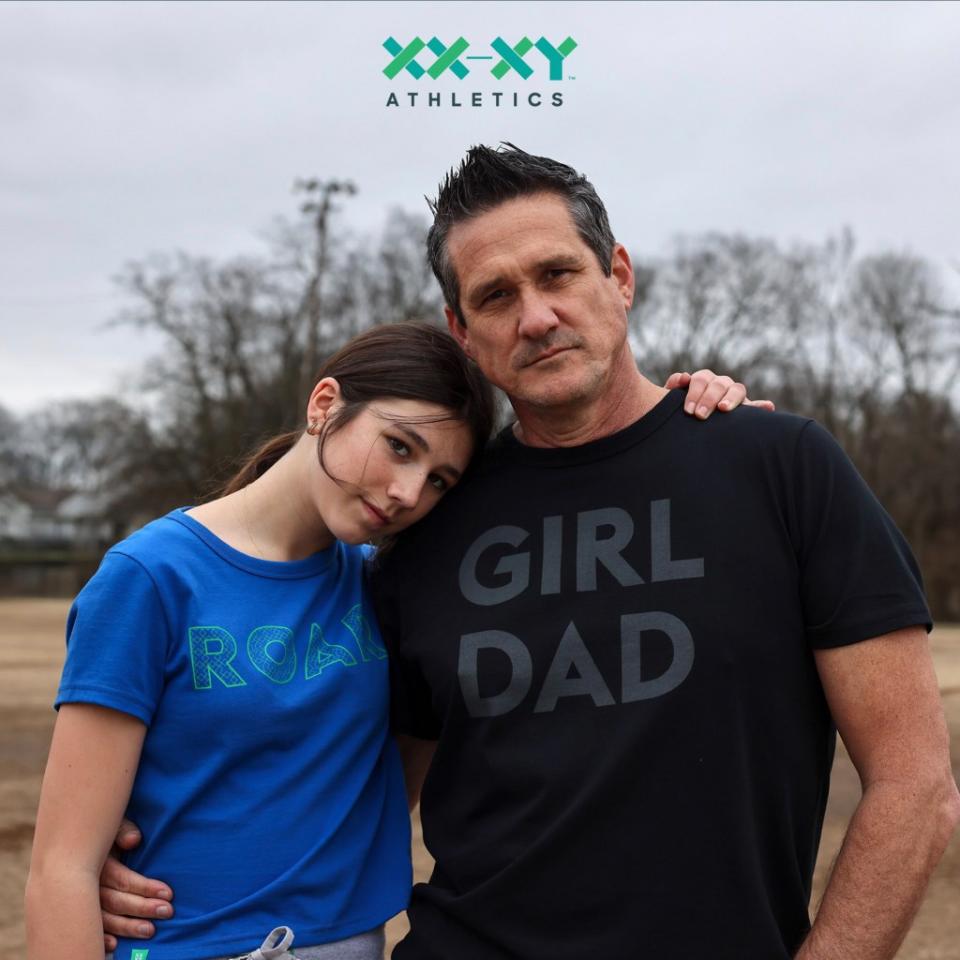 XX-XY Athletics sells T-shirts for both men and women.