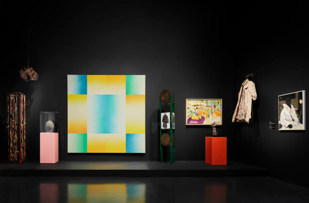 Pieces on display at "Duro Olowu: Seeing Chicago". 