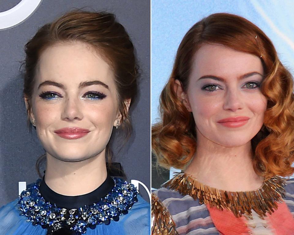 Ein blauer Lidstrich unterm Auge gehört zum Signature-Look der Schauspielerin Emma Stone. (Bild: AP Photo)