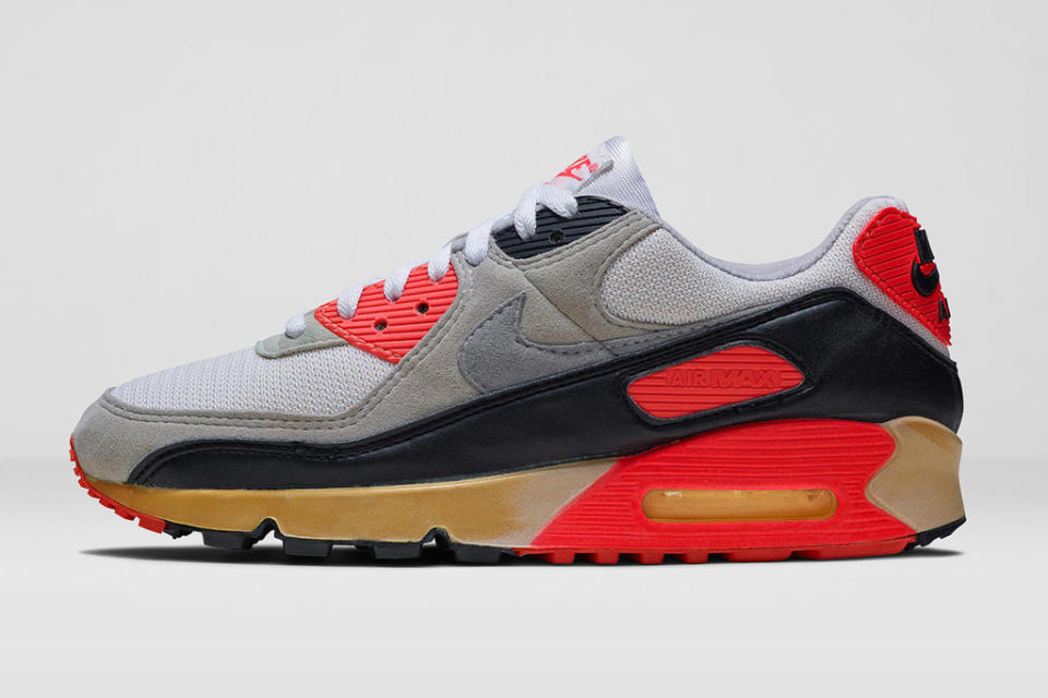 A real pair of Nike Air Max 90 OG sneakers.