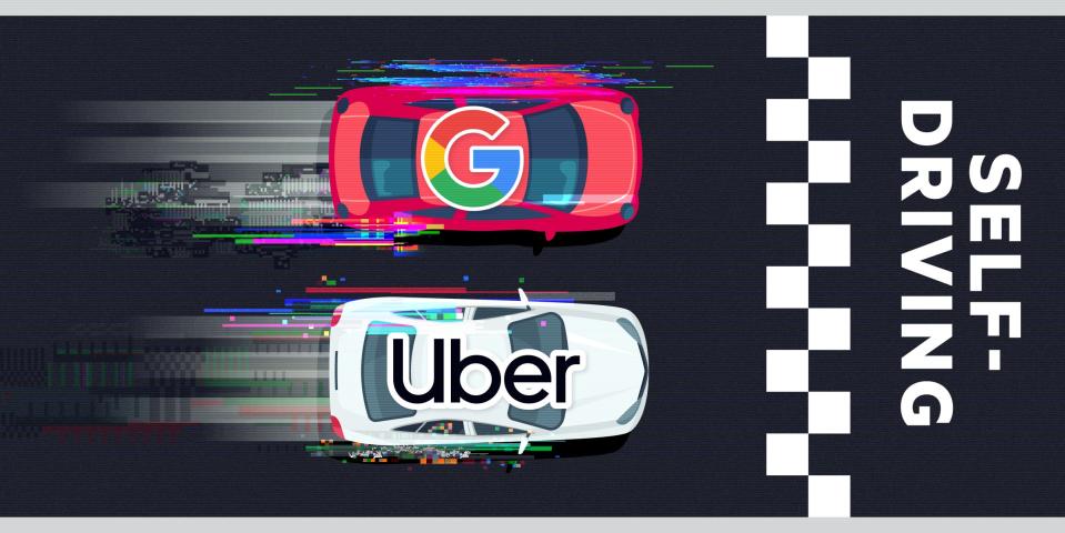 google uber self driving race 2x1