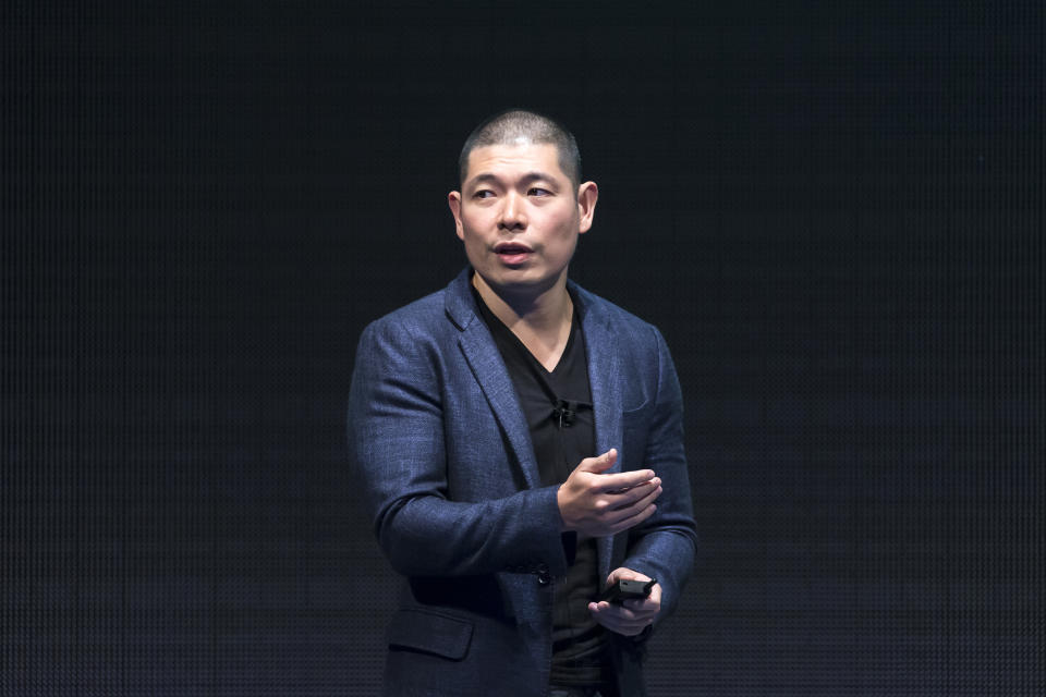 TOKYO, JAPAN - JULY 18:  Grab Holdings Inc. Co-founder and Chief Executive Officer Anthony Tan makes a speech during the SoftBank World 2019 conference on July 18, 2019 in Tokyo, Japan. The annual business event hosted by SoftBank, Japan's multinational telecommunications and internet company, takes place for 2 days until July 19.  (Photo by Tomohiro Ohsumi/Getty Images)